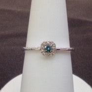 BLUE & WHITE DIAMOND RING