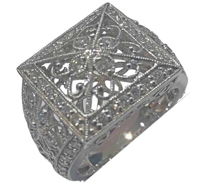 White Gold Diamond Ring # AK64702